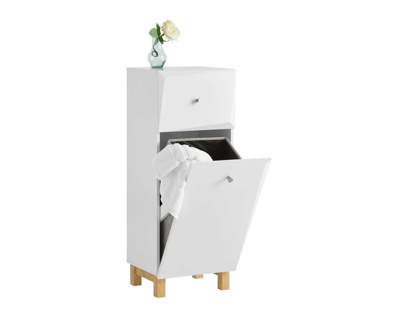 Wäscheschrank BZR93-W 34 x 90 x 30 cm Weiß