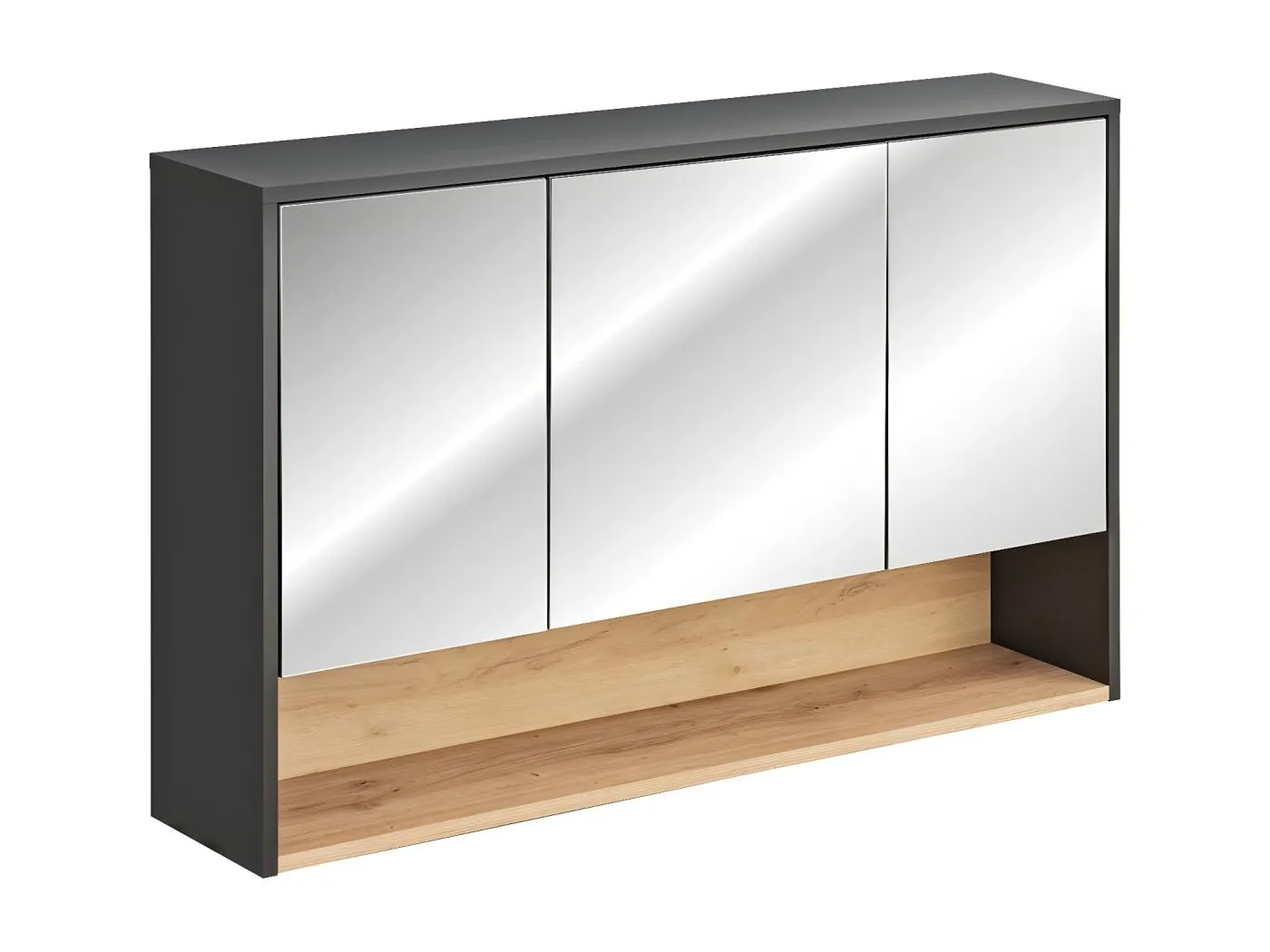 Spiegelschränke BORNEO MC120 3D 120x25x75 Dunkelgrau