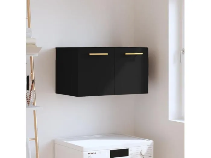 Wandschrank Schwarz 60x36,5x35 cm Holzwerkstoff