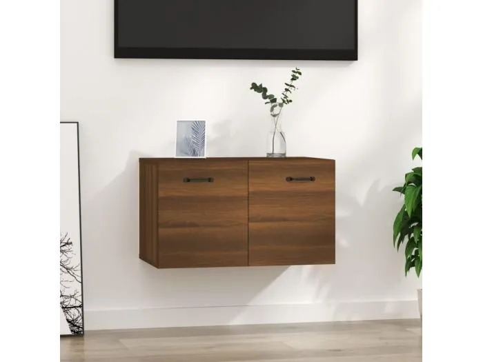 Wandschrank Braun Eichen-Optik 60x36,5x35 cm Holzwerkstoff