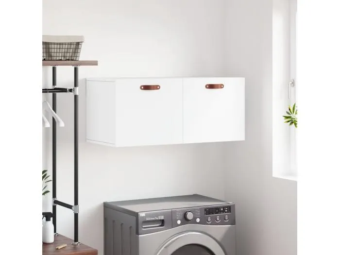 Wandschrank Weiß 80x36,5x35 cm Holzwerkstoff