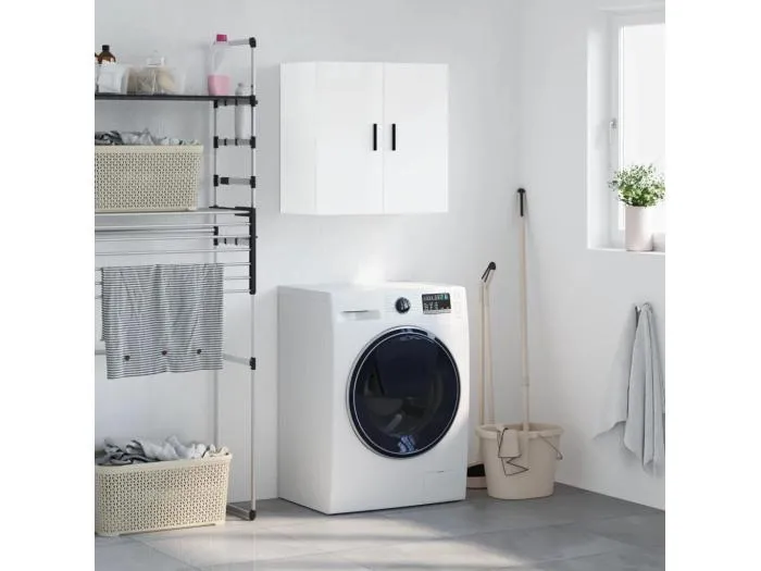 Wandschrank Hochglanz-Weiß 60x31x60 cm Holzwerkstoff