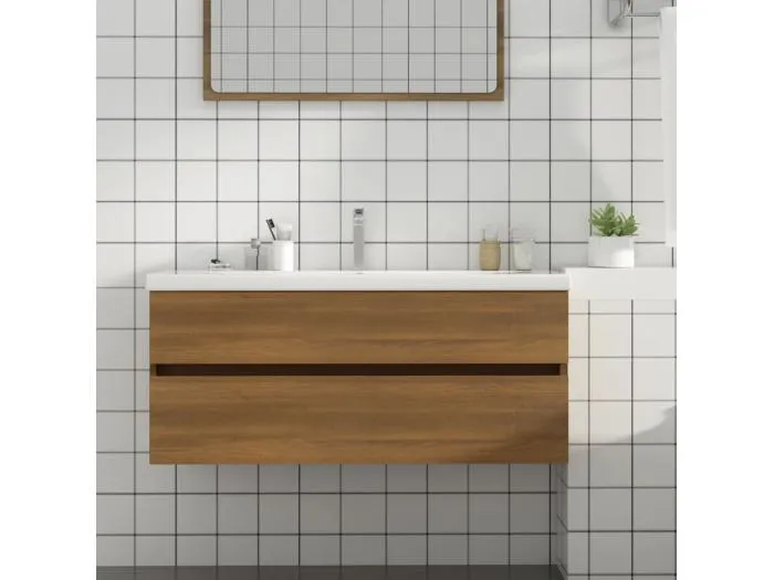 Waschbeckenunterschrank Eiche-Optik 100x38,5x45cm Holzwerkstoff