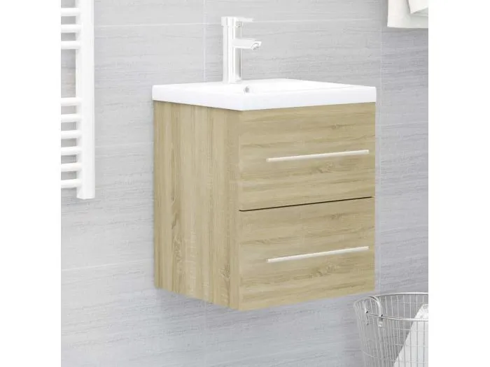 Waschbeckenunterschrank Sonoma-Eiche 41x38,5x48cm Holzwerkstoff