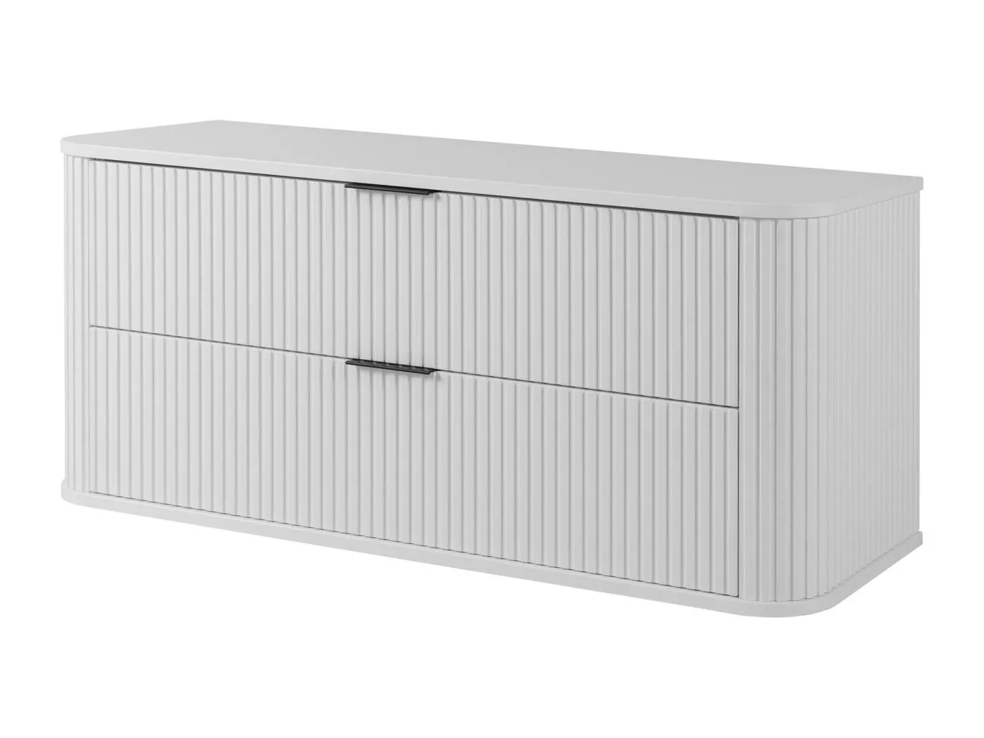 Badezimmermöbel, Mattweiß, schwarzer Griff, 41,5 x 120 x 51,7 cm