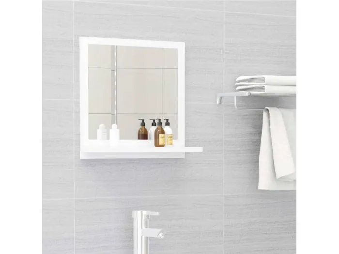 Badspiegel Weiß 40x10,5x37 cm Holzwerkstoff