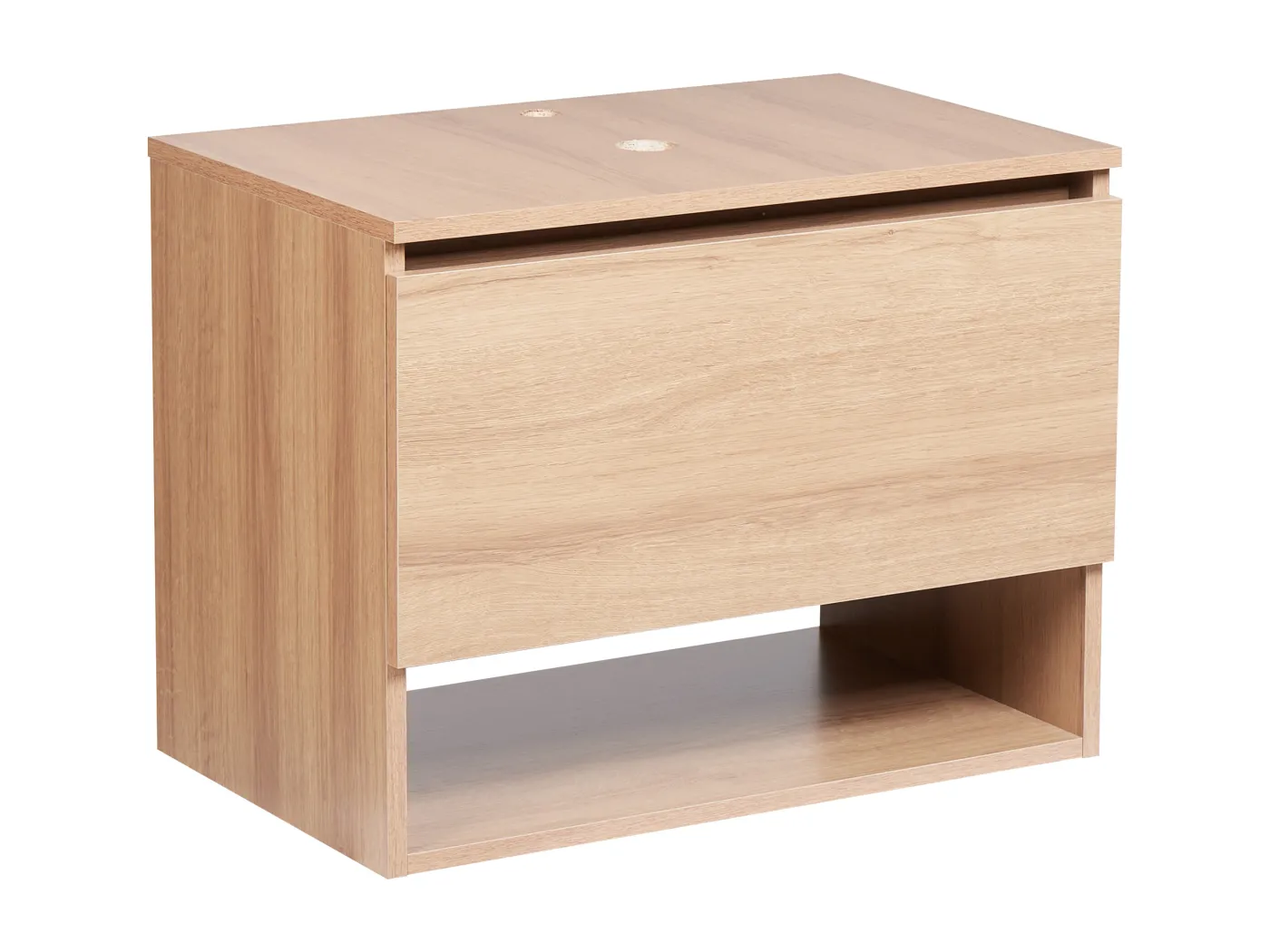 Wandmontierter Waschtischunterschrank NATAL 60 cm Hellbraun