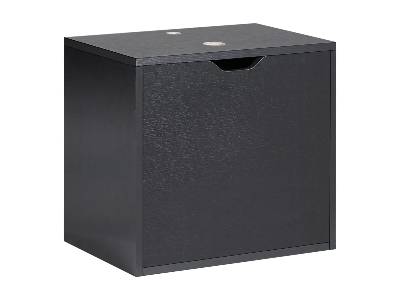 Waschbeckenunterschrank 44 x 40 cm schwarz mit 1 Tür Hängeschrank Bad Suzano