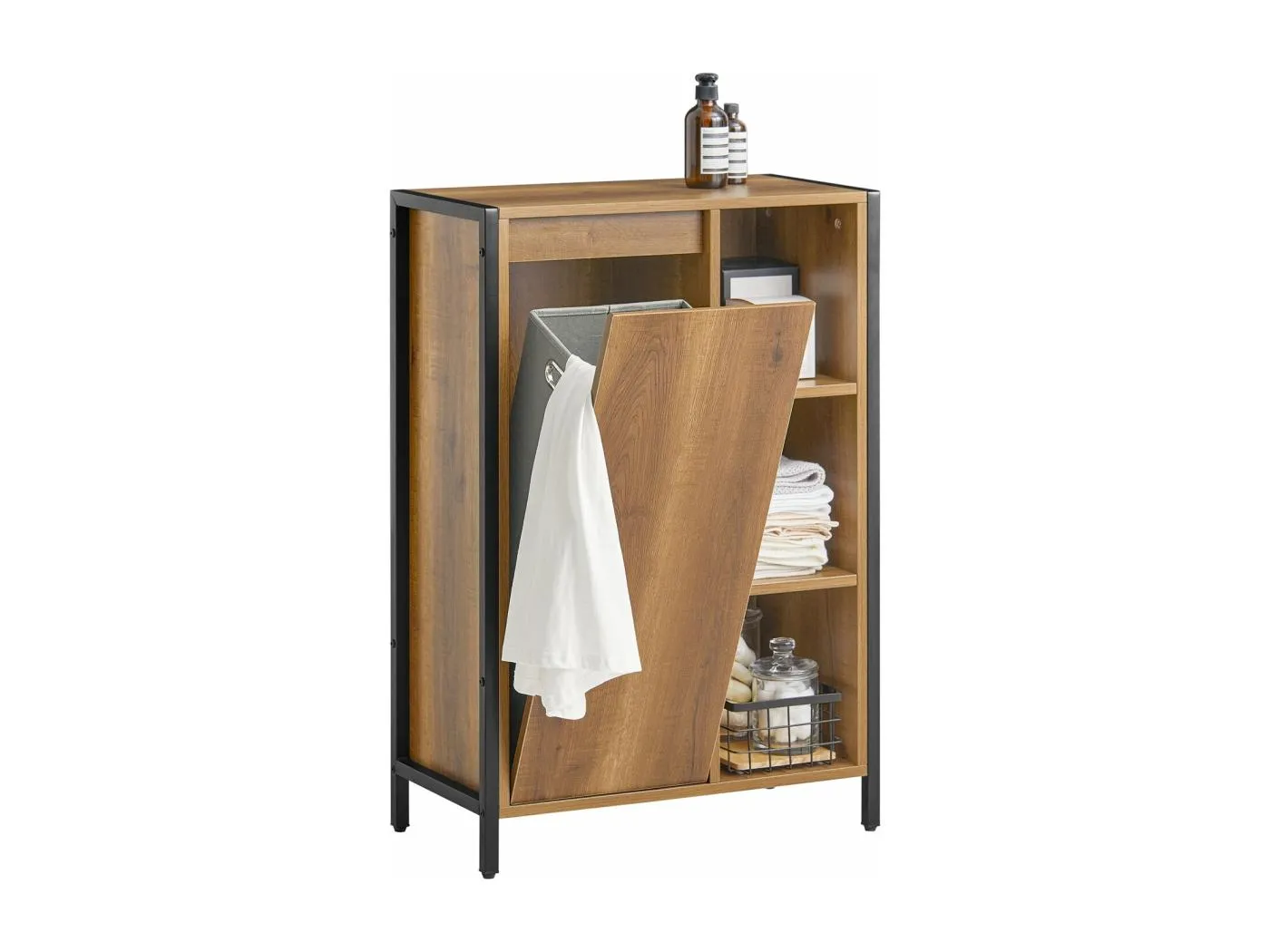 Wäscheschrank BZR65-PF 60 x 90 x 30 cm Braun