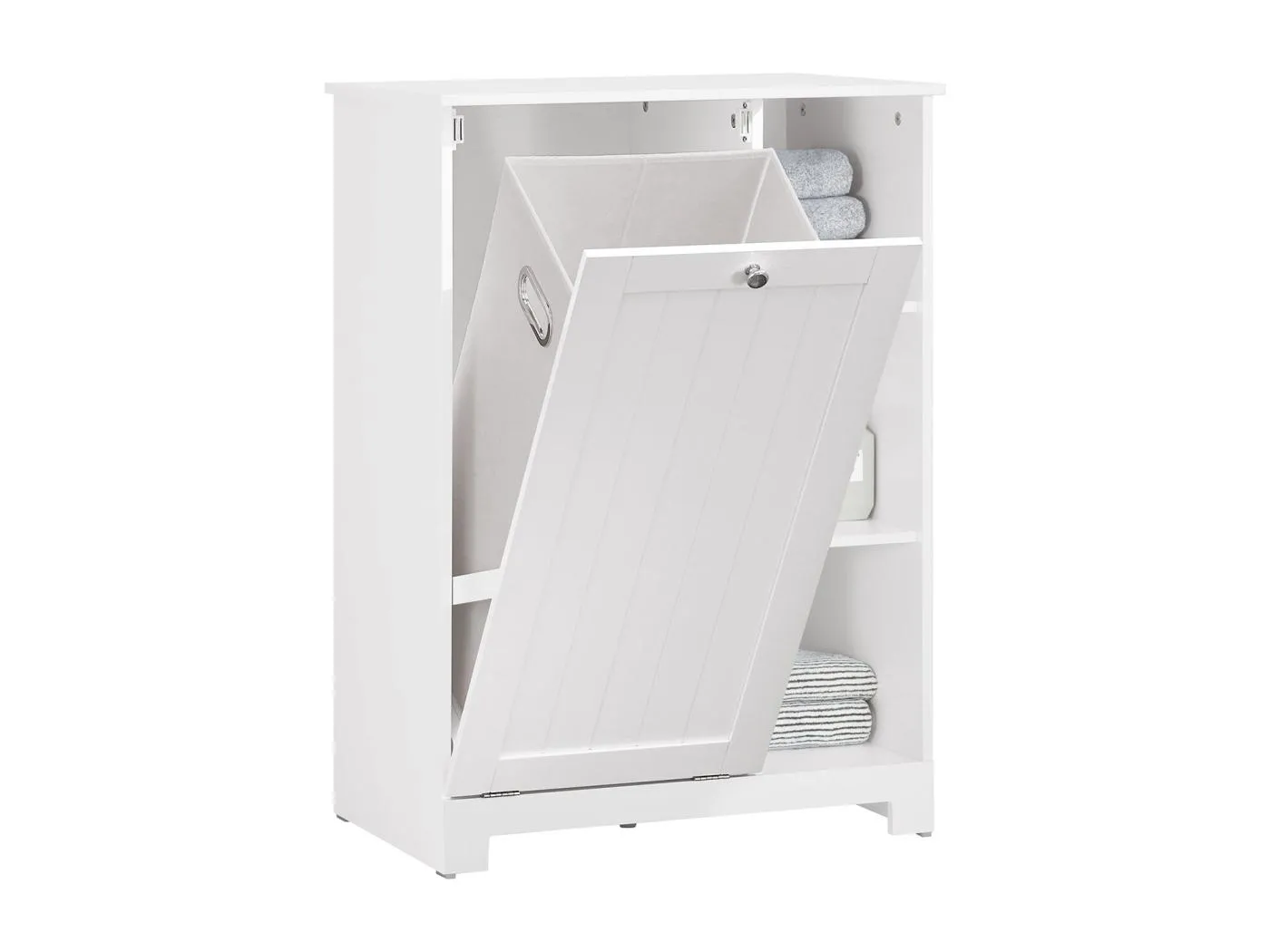 Wäscheschrank mit Wäschesack BZR105-W 37 x 86 x 60cm