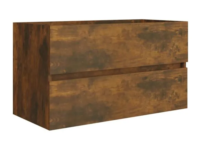 Prolenta Premium -  Waschbeckenschrank Räuchereiche 80x38,5x45 cm Holzwerkstoff