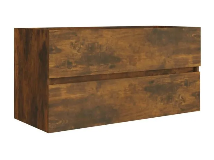 Prolenta Premium -  Waschbeckenschrank Räuchereiche 90x38,5x45 cm Holzwerkstoff