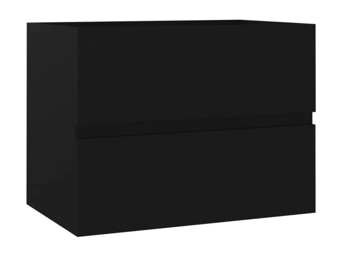 Prolenta Premium -  Waschbeckenunterschrank Schwarz 60x38,5x45 cm Holzwerkstoff