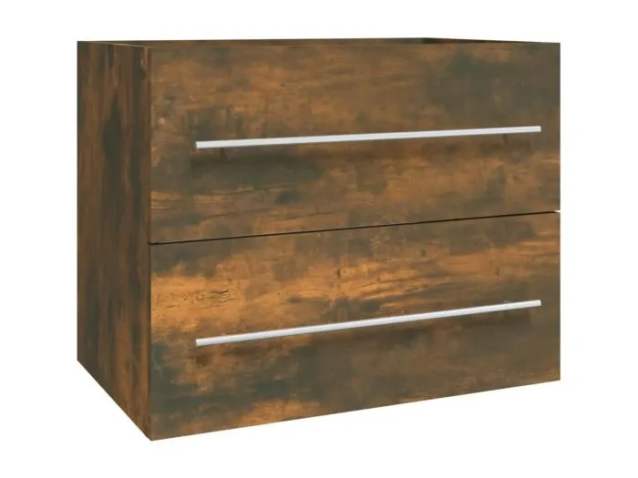 Prolenta Premium -  Waschbeckenschrank Räuchereiche 60x38,5x48 cm Holzwerkstoff