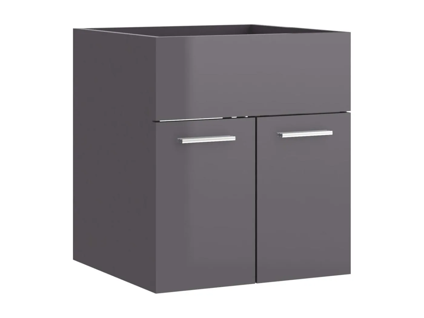 Prolenta Premium -  Waschbeckenunterschrank Hochglanz-Grau 41x38,5x46cm