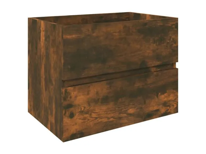 Prolenta Premium -  Waschbeckenschrank Räuchereiche 60x38,5x45 cm Holzwerkstoff