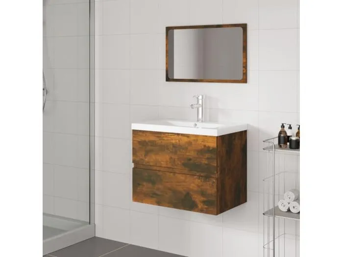 Badmöbel-Set Räuchereiche Holzwerkstoff