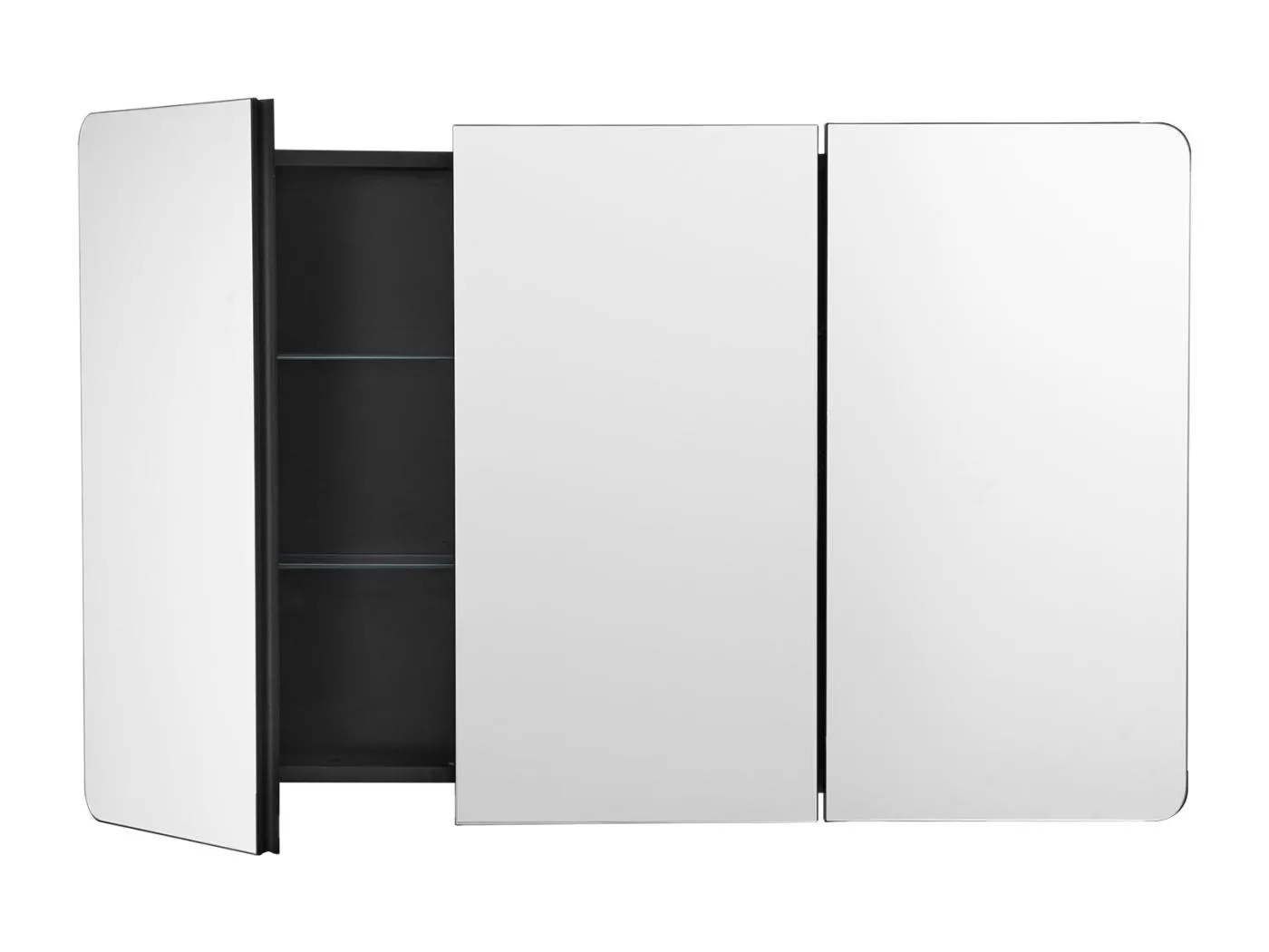 Medizinschrank, SucceBuy 64,7 × 101,6 cm Medizinschrank mit Spiegel und Verstellbaren Regalen