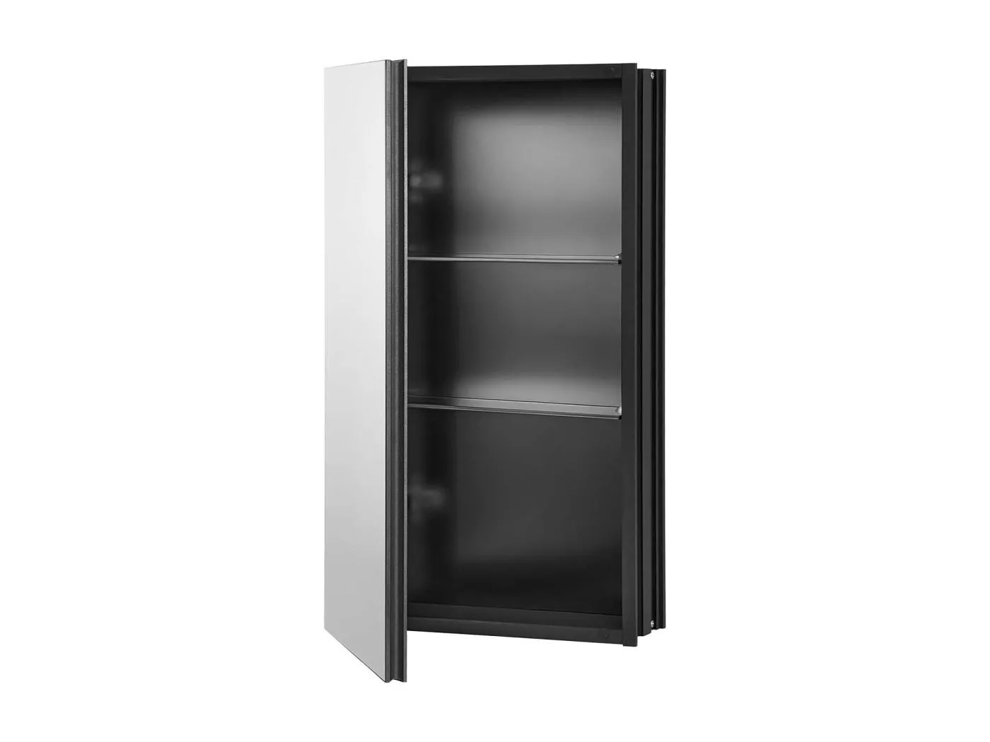 Medizinschrank, SucceBuy 35,5 × 61 cm Medizinschrank mit Spiegel und Verstellbaren Regalen