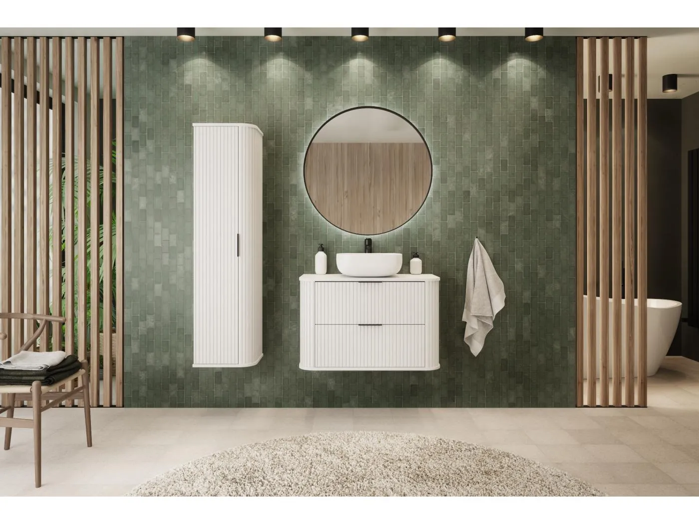 ELEGANCE Hängeschrank unter Waschbecken 41,5 × 60,4 × 51,7 cm weiß