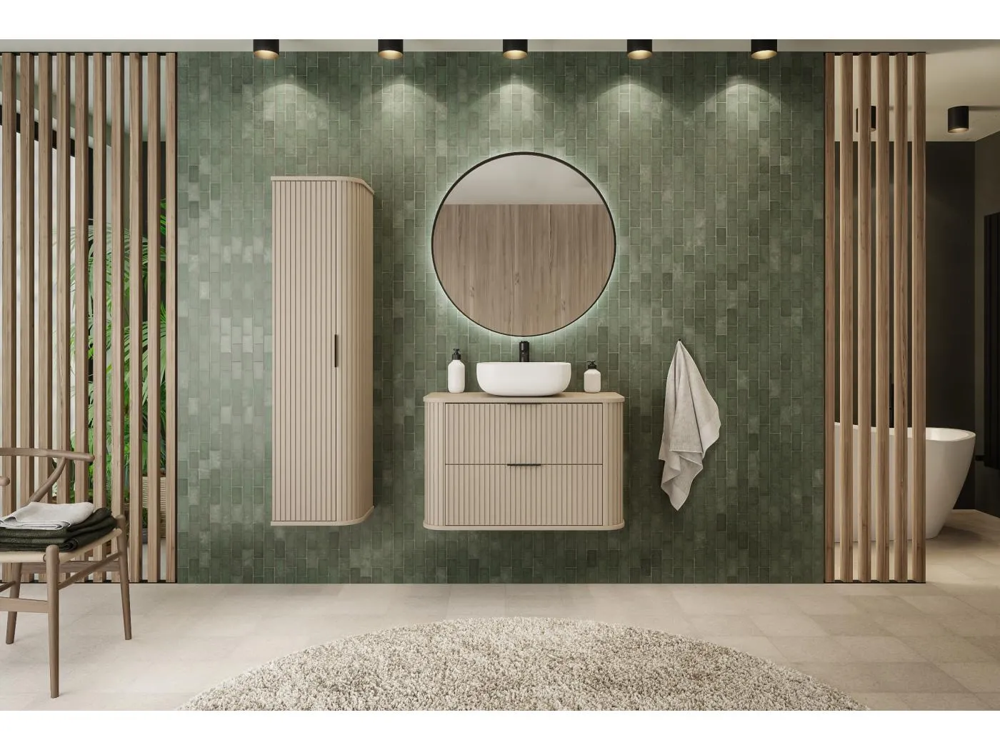 ELEGANCE Hängeschrank unter Waschbecken 41,5 × 60,4 × 51,7 cm kaschmir