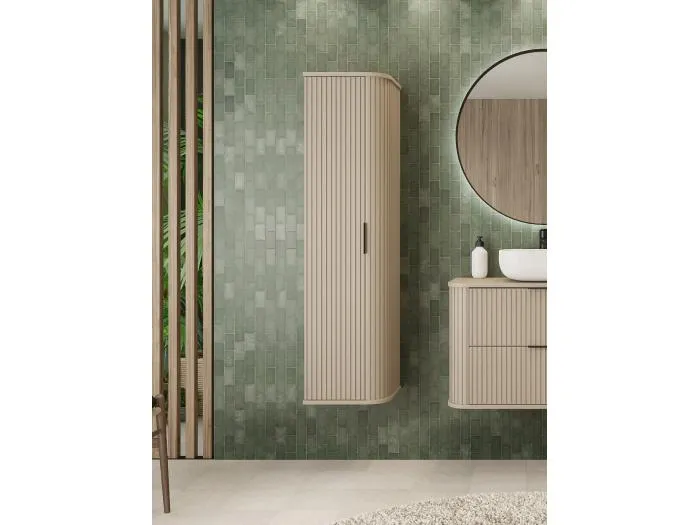 ELEGANCE Badezimmerschrank hoch 31,5 × 35,5 × 139 cm kaschmir