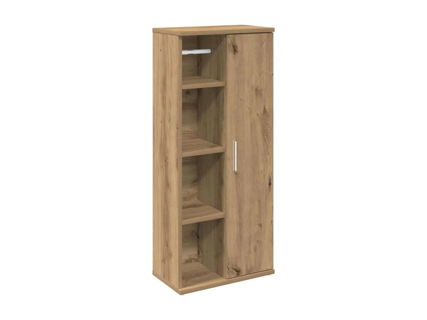 Badezimmerschrank mit Rollenhalter Artisan-Eiche 39x22x90 cm
