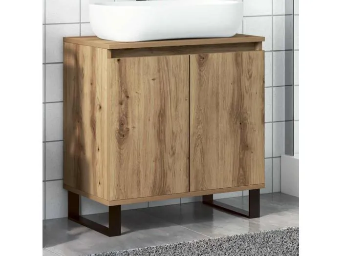 Badschrank Artisan-Eiche 58x33x60 cm Holzwerkstoff