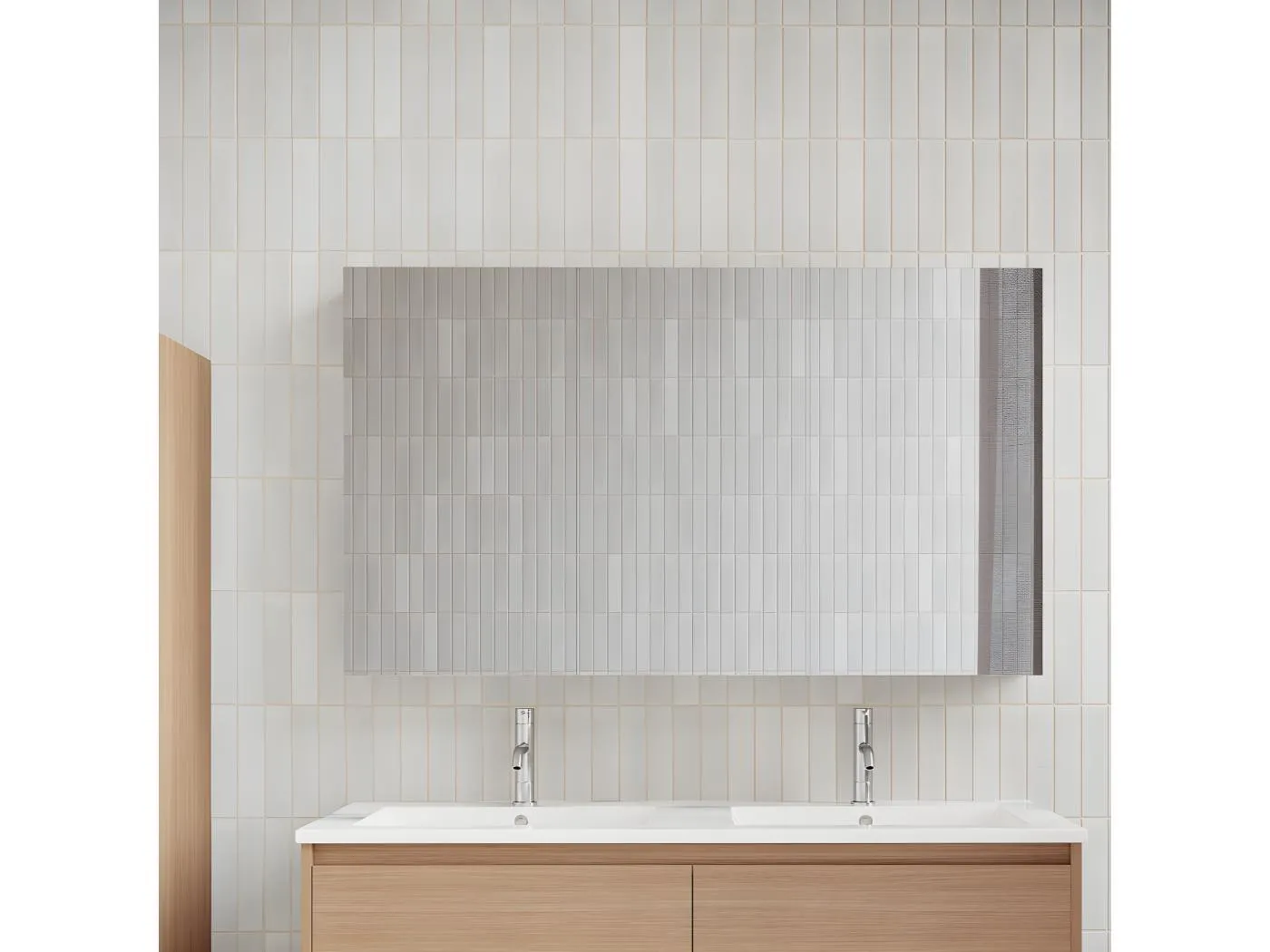 Spiegelschrank FORTINA 120 cm Eiche hell