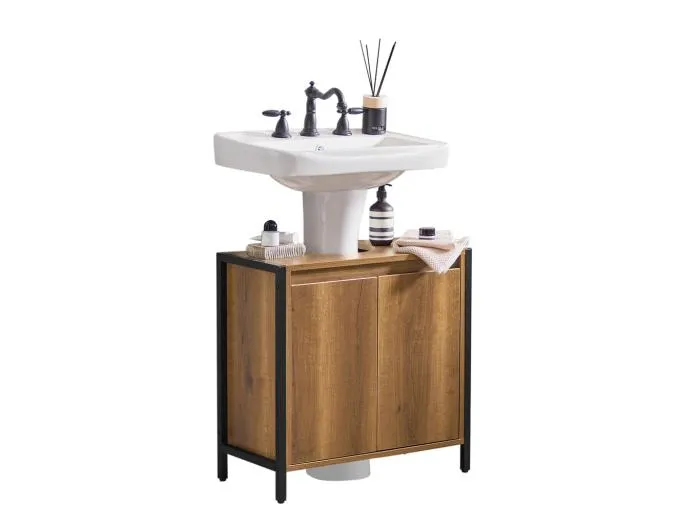 Waschbeckenunterschrank BZR63-II-PF 30 x 60 x 60 cm Braun