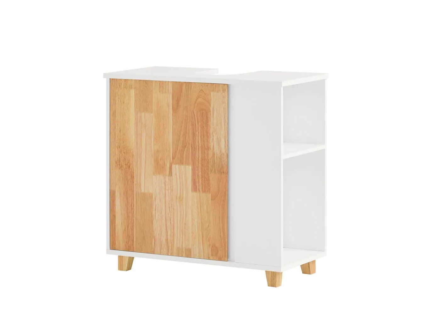 Waschbeckenunterschrank BZR75-W 59 x 60 x 29 cm Weiß