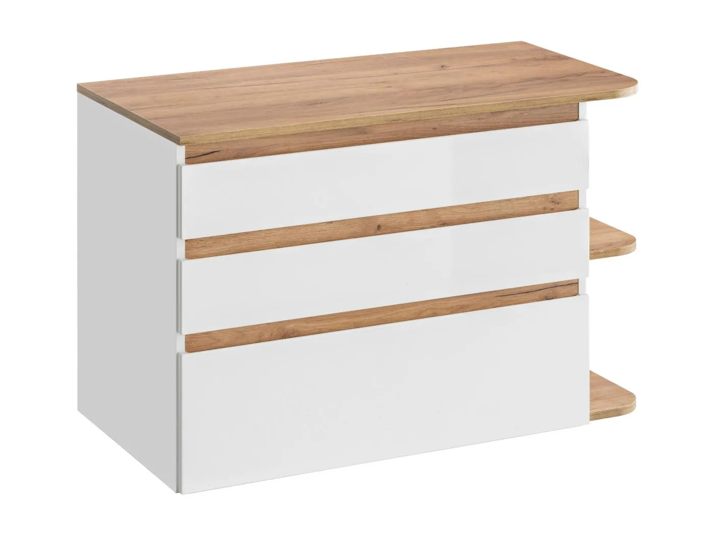 Schrank Unter Waschbecken PLATINUM CUW94 3D 94x50x64 Weiß