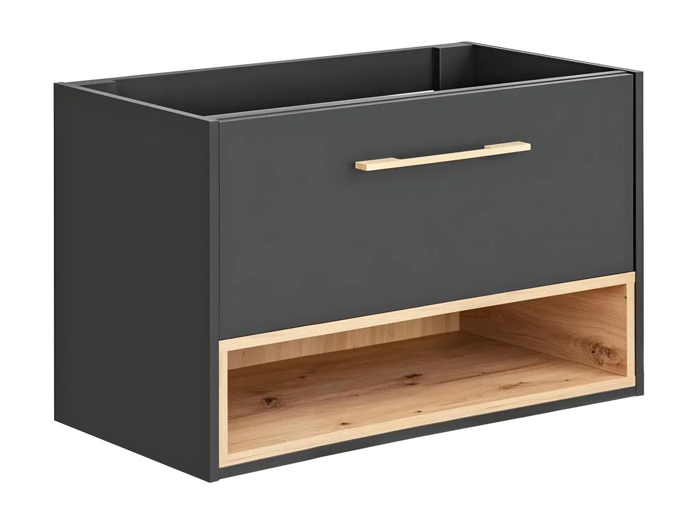 Schrank Unter Waschbecken BORNEO CUW100 1D 100x46x57 Dunkelgrau