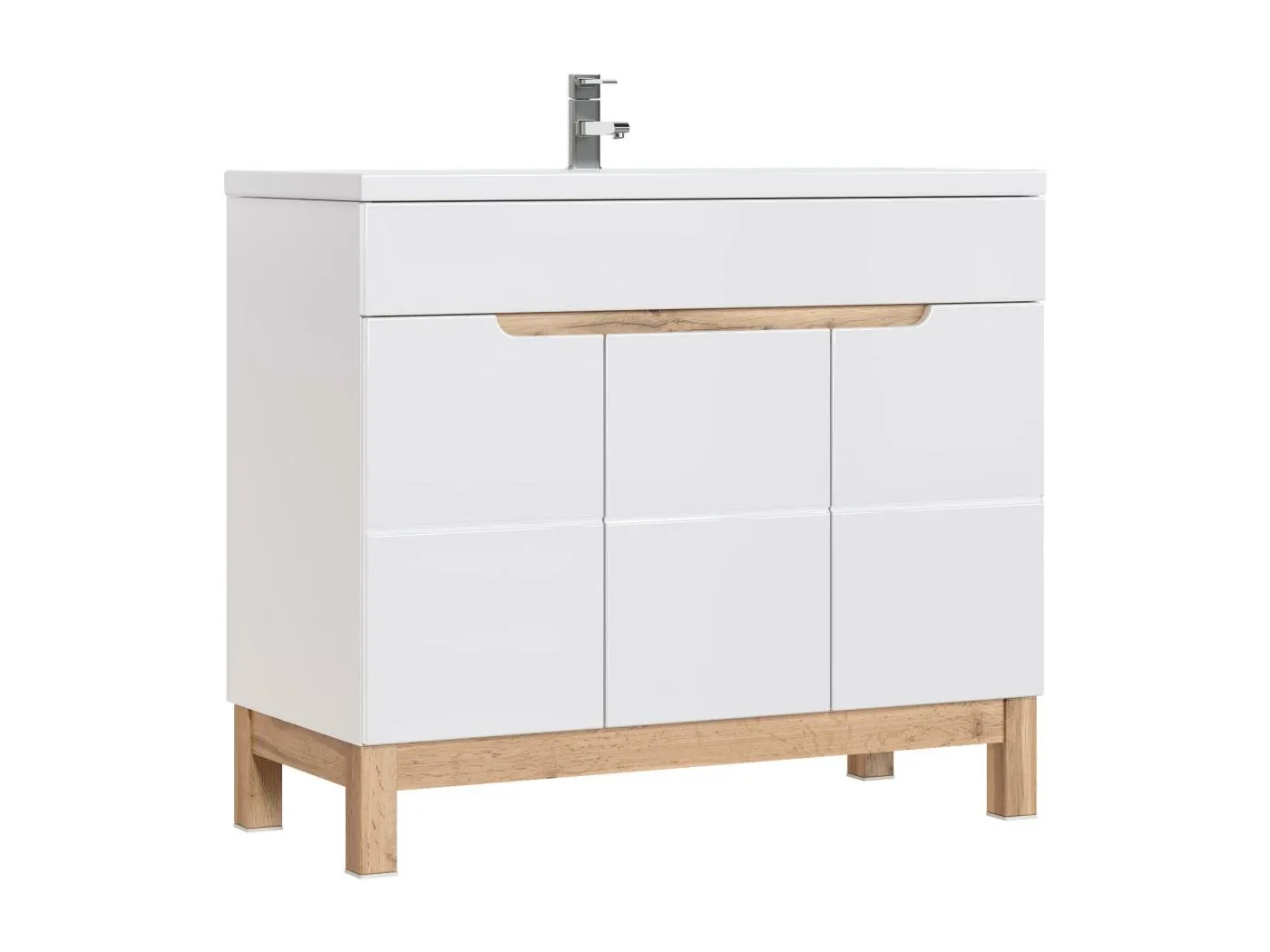 Schrank Unter Waschbecken BALI CUW100 3D 100x46x84 Weiß