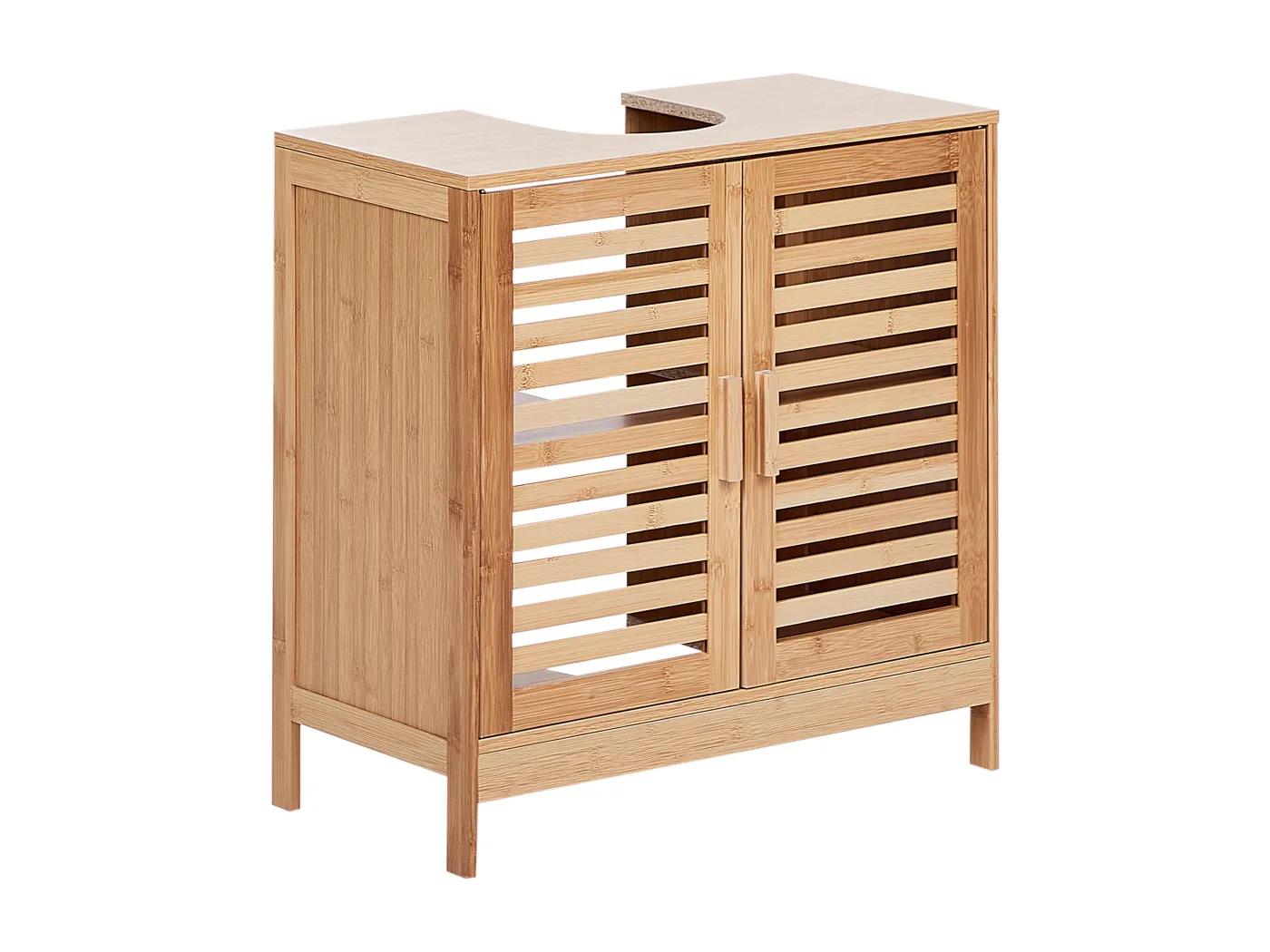 Waschbeckenunterschrank MISSOULA Bambusholz 60 cm Hellbraun