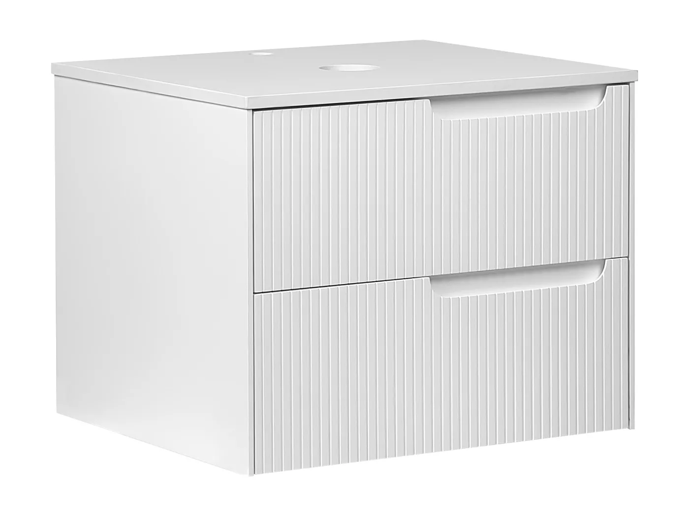 Wandmontierter Waschtischunterschrank QUINTELA 60 cm Weiss