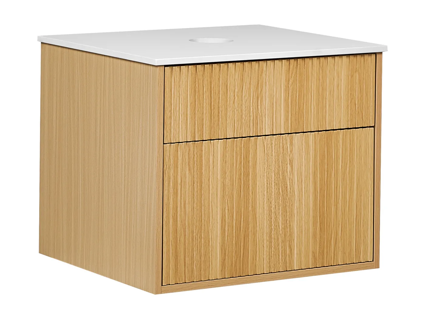 Wandmontierter Waschtischunterschrank BEXTI 60 cm Hellbraun