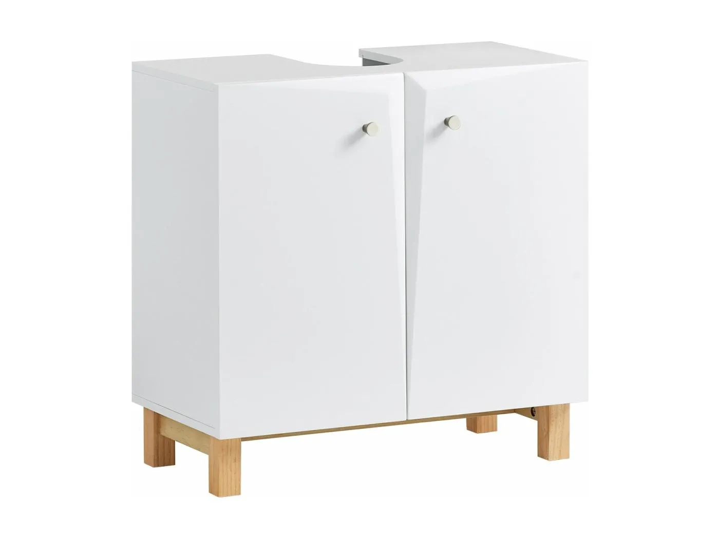 Waschbeckenunterschrank BZR92-W 60 x 60 x 30 cm Weiß