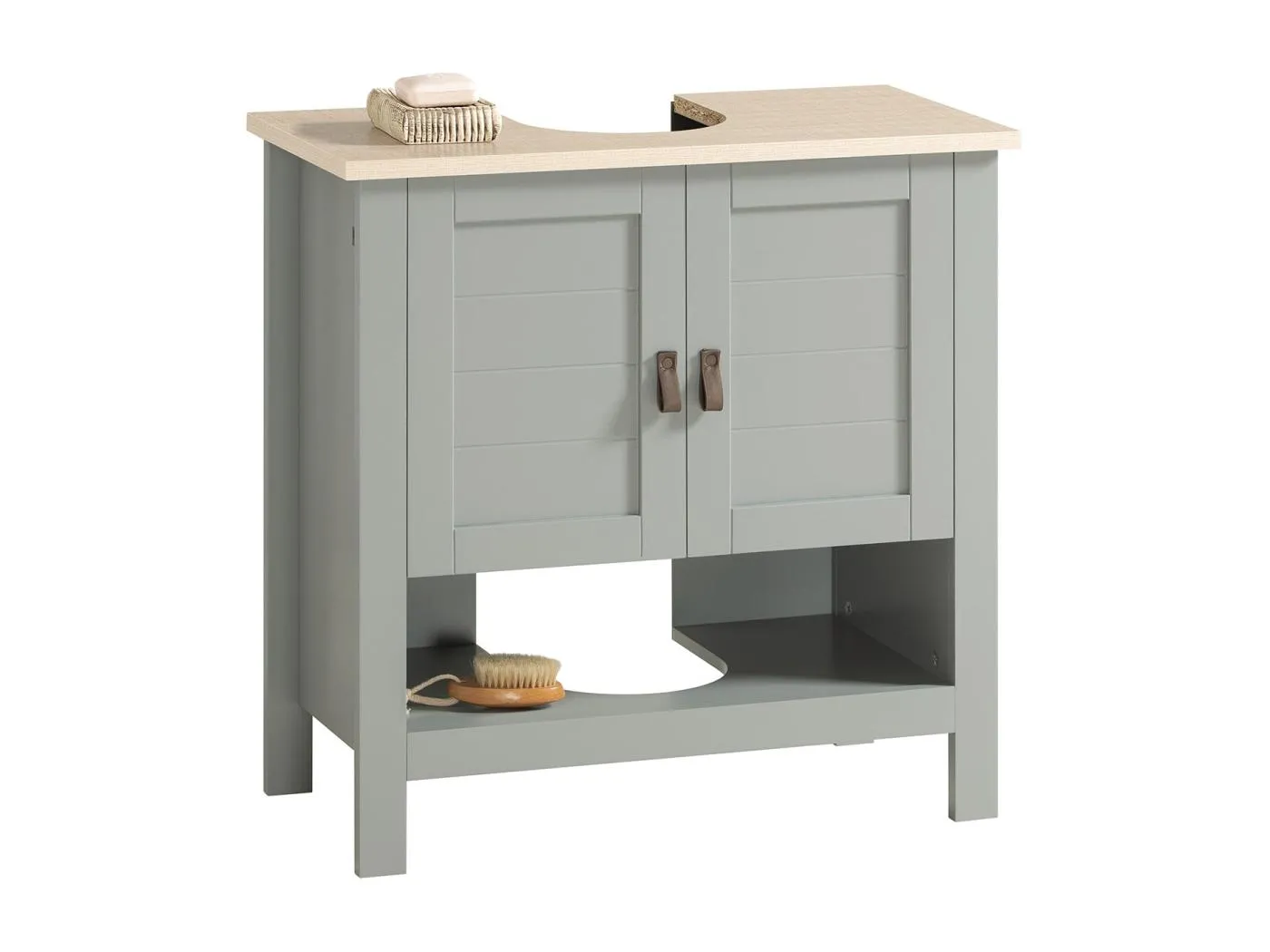 Waschbeckenunterschrank BZR69-II-HG 60 x 60 x 30 cm Grau