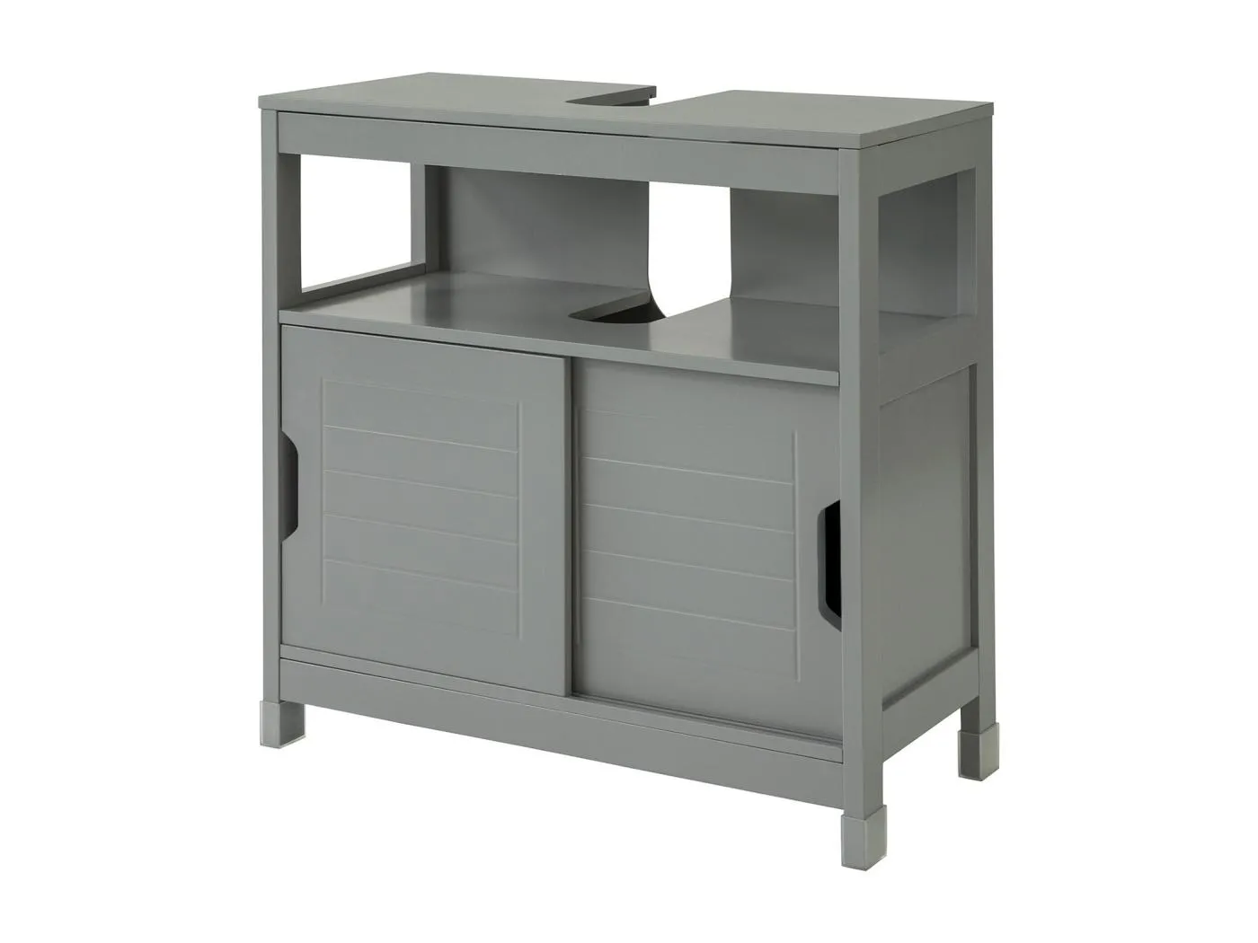 Waschbeckenunterschrank FRG128-SG 60 x 60 x 31 cm Grau