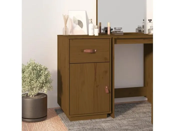 Schreibtisch-Schrank Honigbraun 40x50x75 cm Massivholz Kiefer