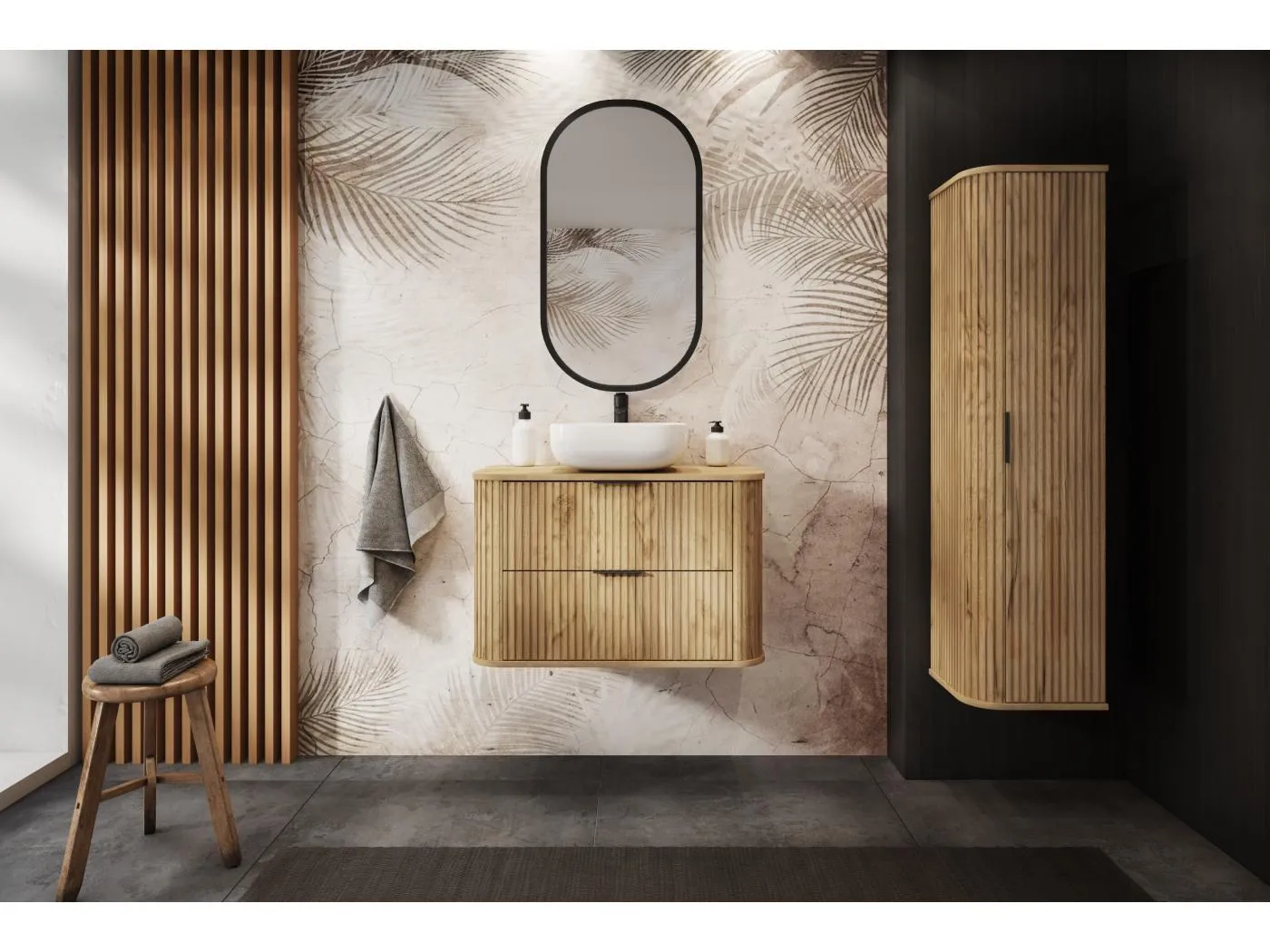 ELEGANCE Hängeschrank unter Waschbecken 41,5 × 60,4 × 51,7 cm Eiche craft gold