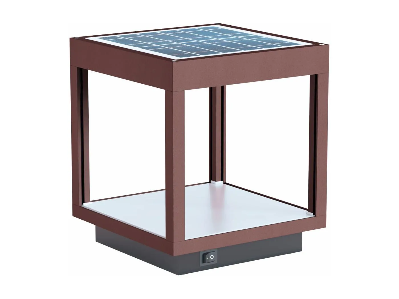 3,5 W batteriebetriebene LED-Solarblendenlaterne, IP54 Corten