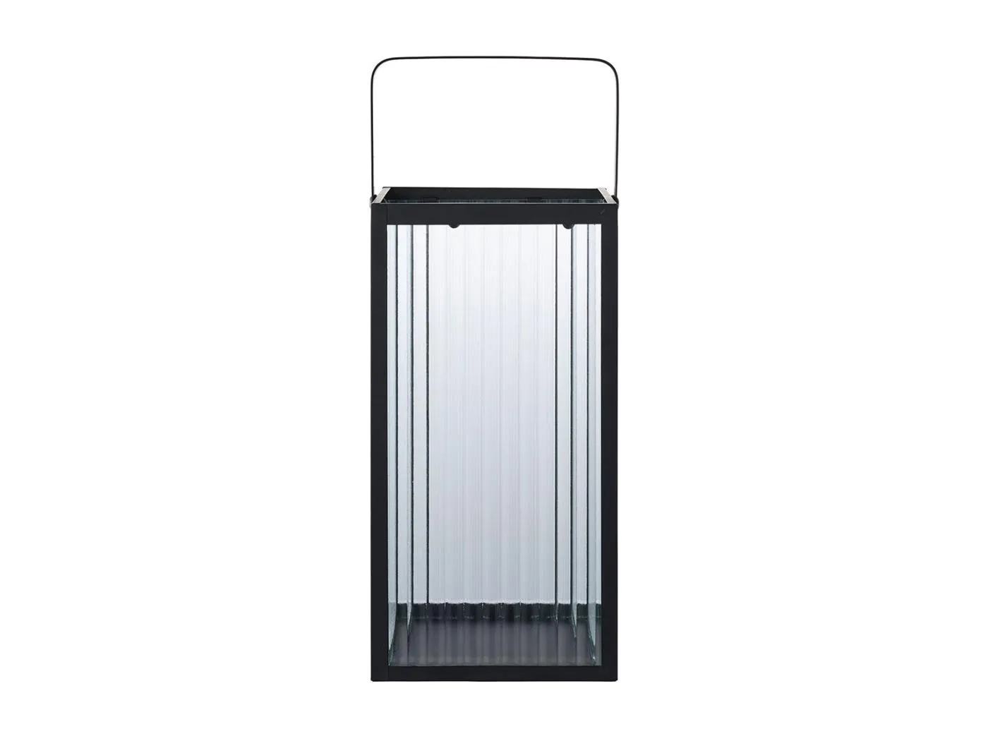 Almonte Laterne schwarz, klar.