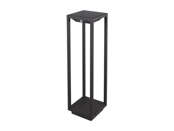 2,2 W dunkelgraue LED-Solar-Hauslaterne mit Batterie IP54 Zafferano