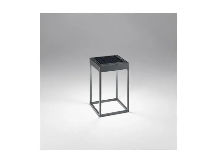 Solar- und wiederaufladbare Tischleuchte CAGE von Perenz Dunkelgrau H30cm