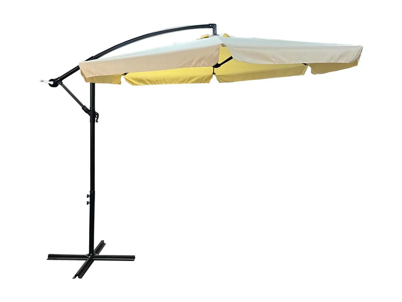 Garten- und Terrassenschirm CYNIA wasserdicht in Beige Gewicht 11,7 kg L300 x B300 x H245 cm