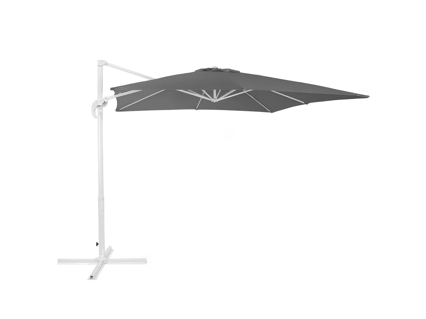 Stilvoller Sonnenschirm Polyester quadratische Form dunkelgrau Monza