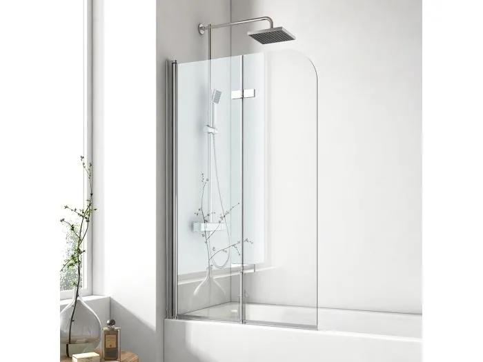 DUSCHWAND für Badewannen Faltbar mit Schwenkfunktion 140x110 cm