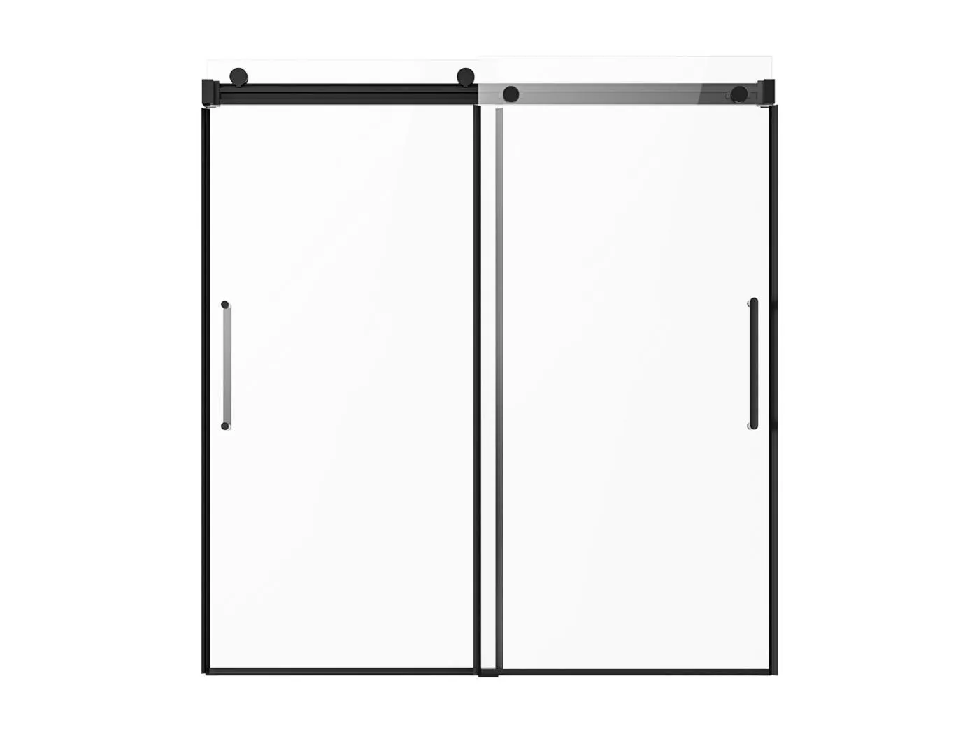 Badewannen Tür SucceBuy, Rahmenlose Schiebetür, 142 bis 152 cm B x 152 cm H, aus Glas fürs Badezimmer